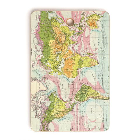 Adam Shaw World Map of Mother Nature Cutting Board Rectangle