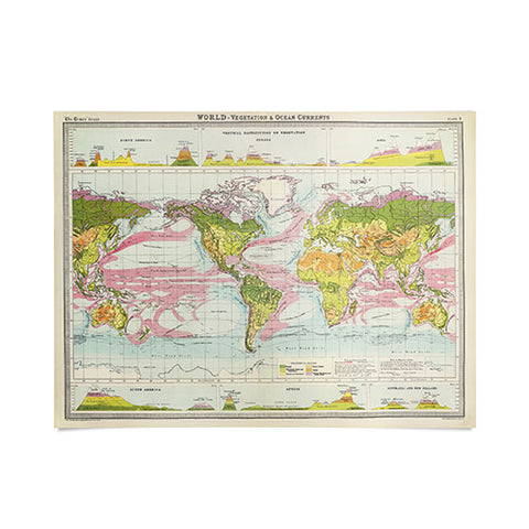 Adam Shaw World Map of Mother Nature Poster