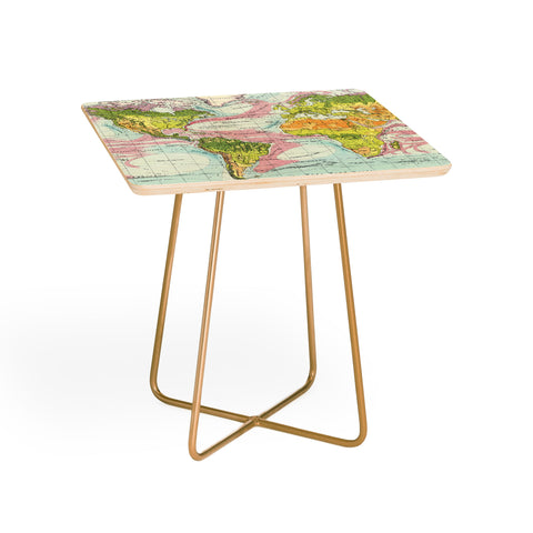 Adam Shaw World Map of Mother Nature Side Table