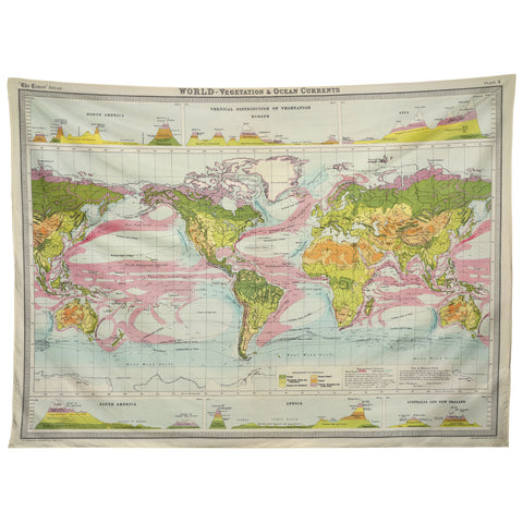 Adam Shaw World Map of Mother Nature Tapestry