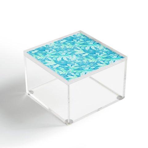 Aimee St Hill Aqua Leaves Acrylic Box