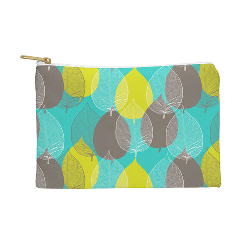 Aimee St Hill Big Leaves Blue Pouch