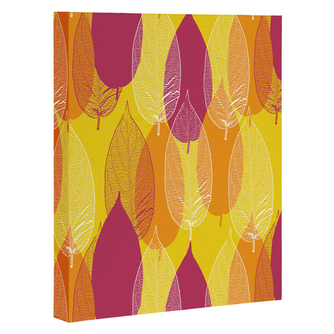 Aimee St Hill Big Leaves Yellow Art Canvas