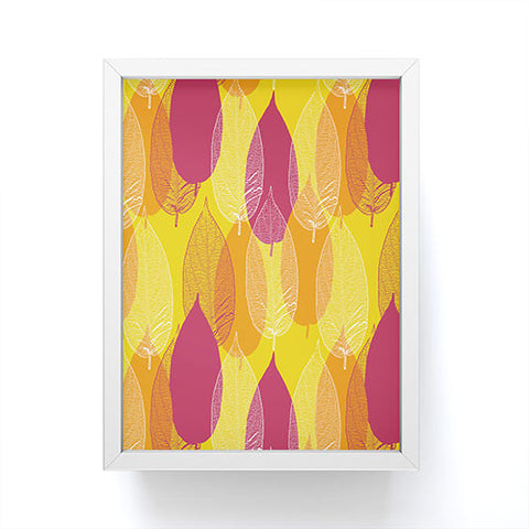 Aimee St Hill Big Leaves Yellow Framed Mini Art Print