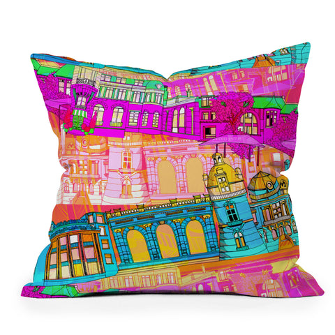 Aimee St Hill City Scape Throw Pillow