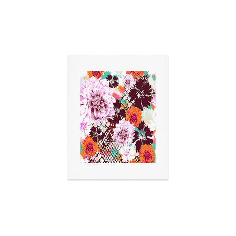 Aimee St Hill Croc And Flowers Orange Art Print
