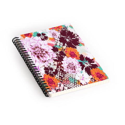Aimee St Hill Croc And Flowers Orange Spiral Notebook