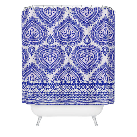 Aimee St Hill Decorative Blue Shower Curtain