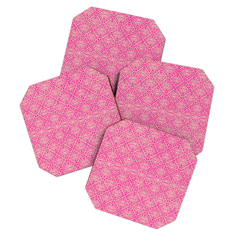 Aimee St Hill Eva All Over Pink Coaster Set