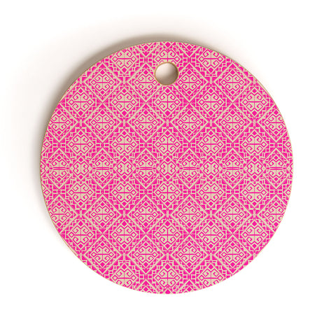 Aimee St Hill Eva All Over Pink Cutting Board Round