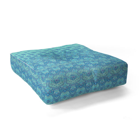 Aimee St Hill Farah Blooms Blue Floor Pillow Square