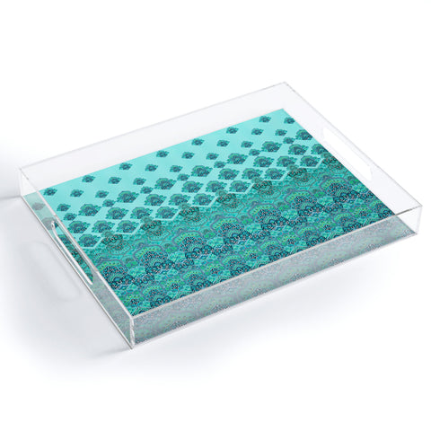 Aimee St Hill Farah Blooms Mint Acrylic Tray