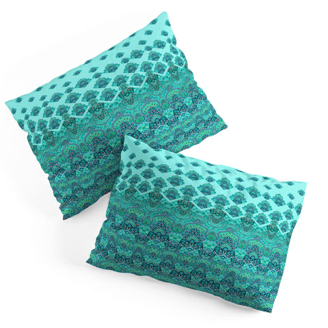 Aimee St Hill Farah Blooms Mint Pillow Shams
