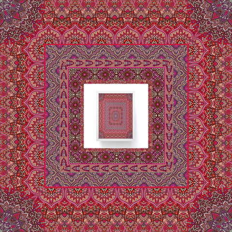 Aimee St Hill Farah Squared Red Framed Mini Art Print