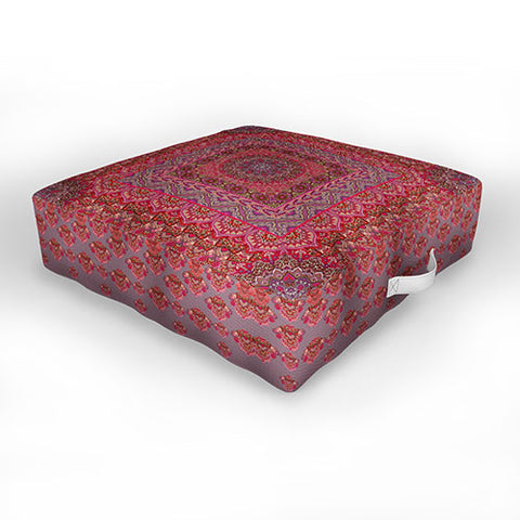 Aimee St Hill Farah Squared Red Outdoor Floor Cushion