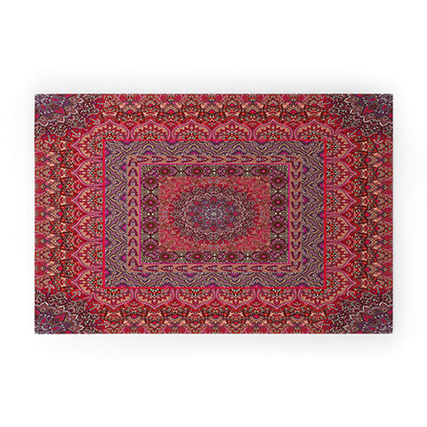 Aimee St Hill Farah Squared Red Welcome Mat