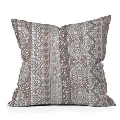 Aimee St Hill Farah Stripe Neutral Throw Pillow