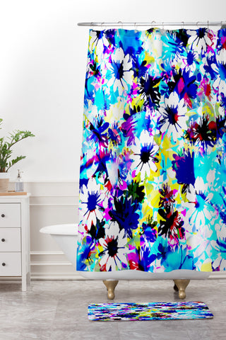 Aimee St Hill Floral 5 Shower Curtain And Mat