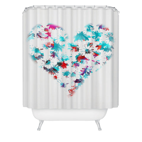 Aimee St Hill Floral Heart Shower Curtain