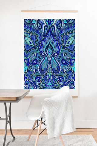 Aimee St Hill Paisley Blue Art Print And Hanger