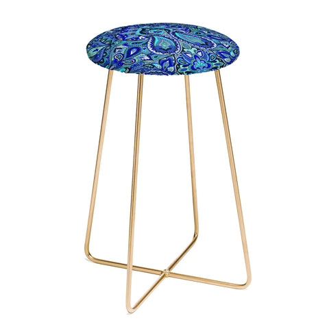 Aimee St Hill Paisley Blue Counter Stool