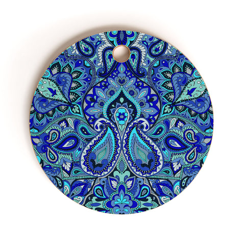 Aimee St Hill Paisley Blue Cutting Board Round