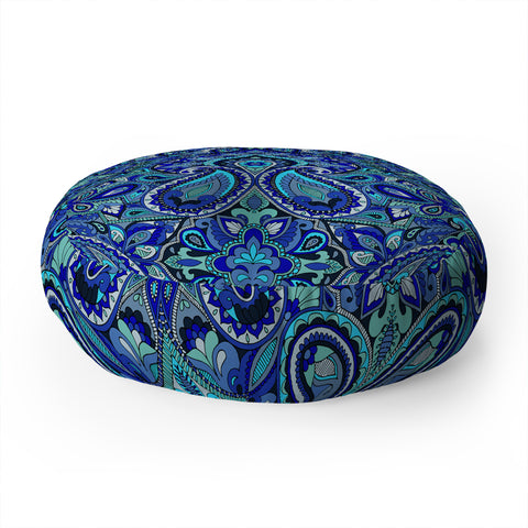 Aimee St Hill Paisley Blue Floor Pillow Round