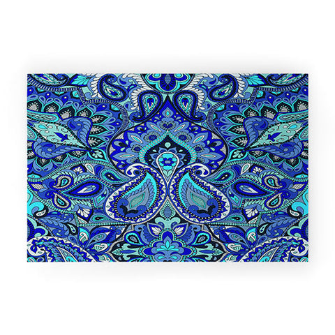 Aimee St Hill Paisley Blue Welcome Mat