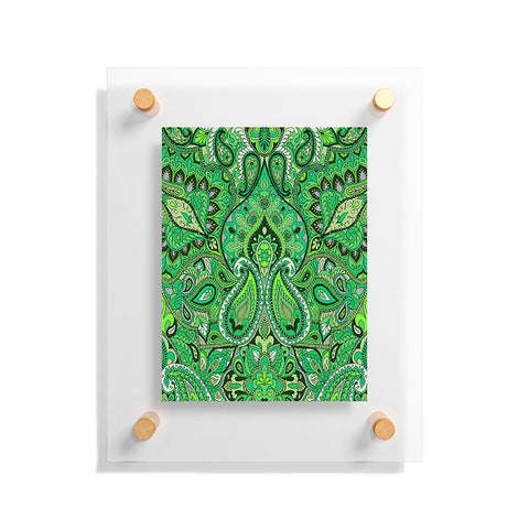 Aimee St Hill Paisley Green Floating Acrylic Print