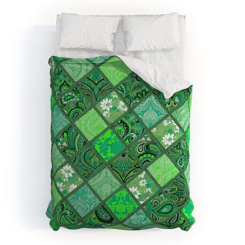 Aimee St Hill Patchwork Paisley Green Comforter