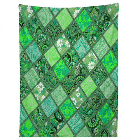 Aimee St Hill Patchwork Paisley Green Tapestry