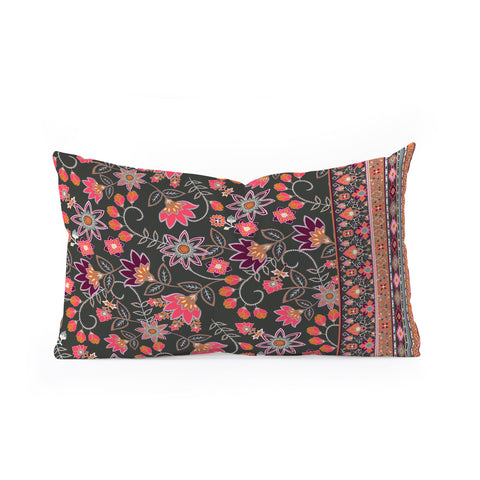 Aimee St Hill Semera Floral Rust Oblong Throw Pillow