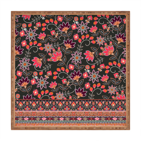 Aimee St Hill Semera Floral Rust Square Tray