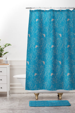 Aimee St Hill Simply June Blue Shower Curtain And Mat