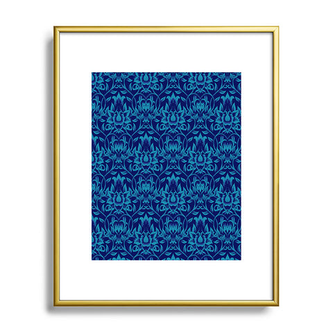Aimee St Hill Vine Blue Metal Framed Art Print