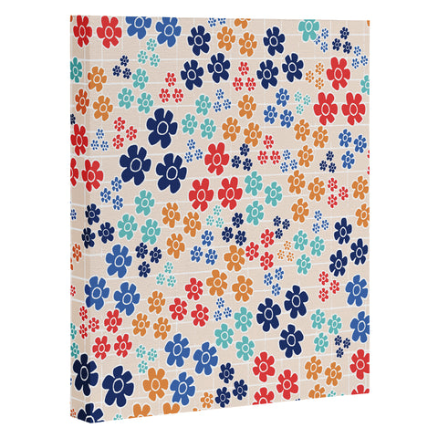 Ali Benyon Bed Of Flowers Art Canvas
