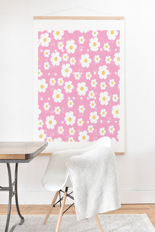 Ali Benyon Pink Daisy Art Print And Hanger