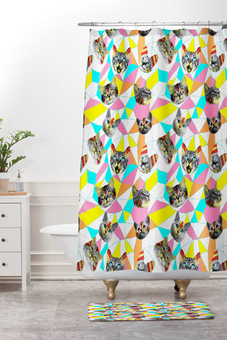 Ali Gulec Cats Army Shower Curtain And Mat