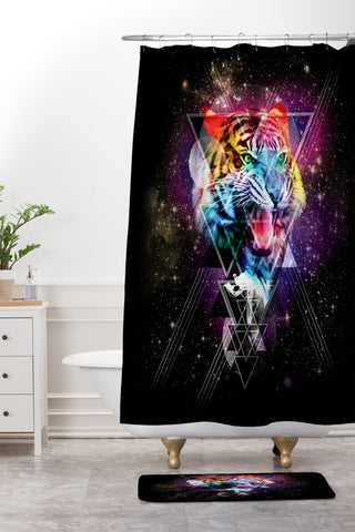 Ali Gulec Cosmic Tiger Shower Curtain And Mat