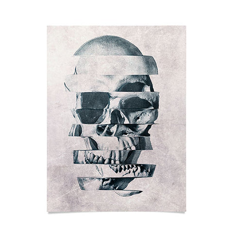 Ali Gulec Glitch Skull Mono Poster