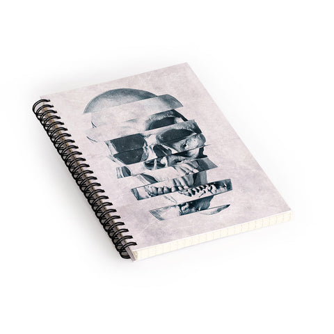 Ali Gulec Glitch Skull Mono Spiral Notebook