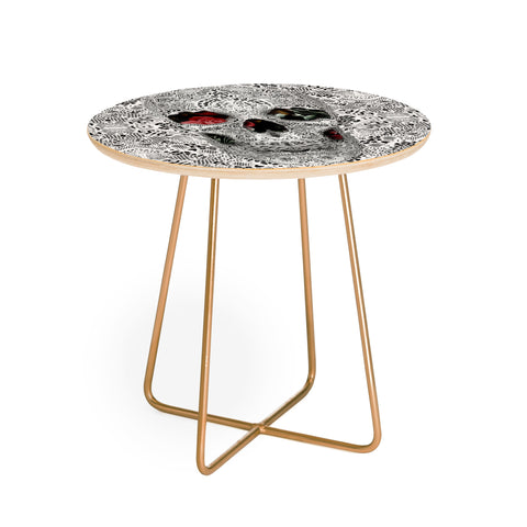 Ali Gulec Light Lace Skull Round Side Table