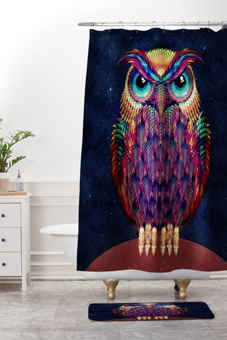 Ali Gulec Owl 2 Shower Curtain And Mat