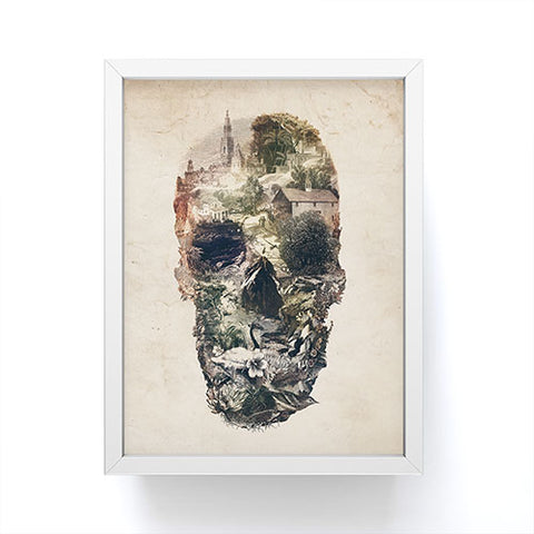 Ali Gulec Skull Town Framed Mini Art Print