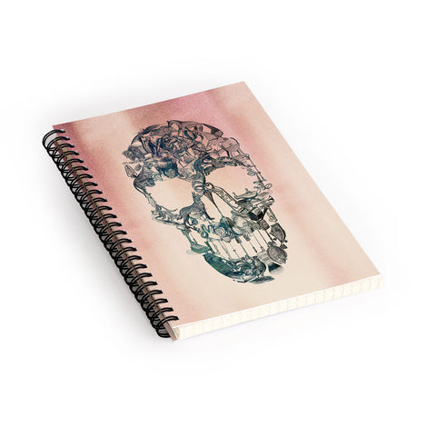 Ali Gulec Skull Vintage Spiral Notebook
