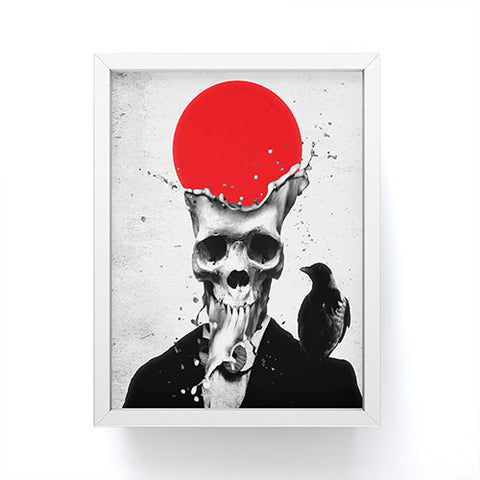 Ali Gulec Splash Skull Framed Mini Art Print