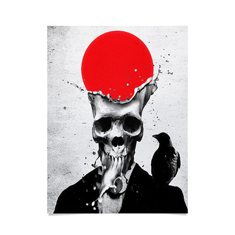 Ali Gulec Splash Skull Poster