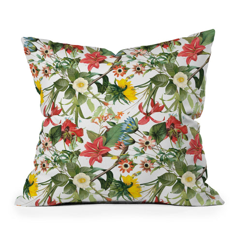 Ali Gulec Summer Flower Garden Throw Pillow