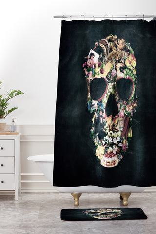 Ali Gulec Vintage Skull Shower Curtain And Mat