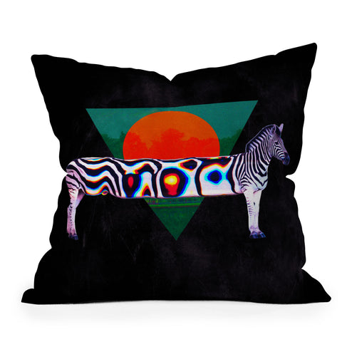 Ali Gulec Zebra Distorted Throw Pillow